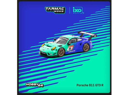 Preorder - August 2023 - 1/64 2019 Porsche 911 GT3 R #44 K. Bachler/J. Bergmeister/M. Ragginger/D. Werner Nürburgring 24h, green/blue