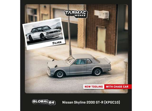 Preorder - October 2023 - 1/64 Nissan Skyline 2000 GT-R KPGC10, silver