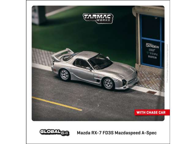 Preorder - October 2023 - 1/64 Mazda RX7 FD3S Mazdaspeed A-Spec, silver metallic