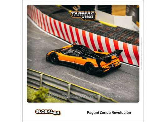 Preorder - October 2023 - 1/64 Pagani Zonda Revolucion, orange/black