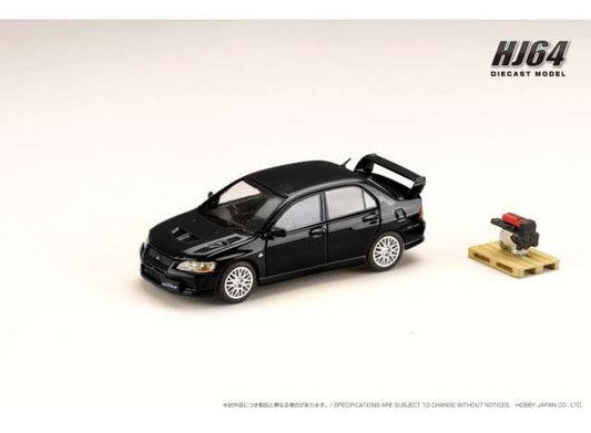 Preorder - Q3 2023 - 1/64 Mitsubishi Lancer GSR Evolution 7 with Engine Display Model, amethyst black pearl