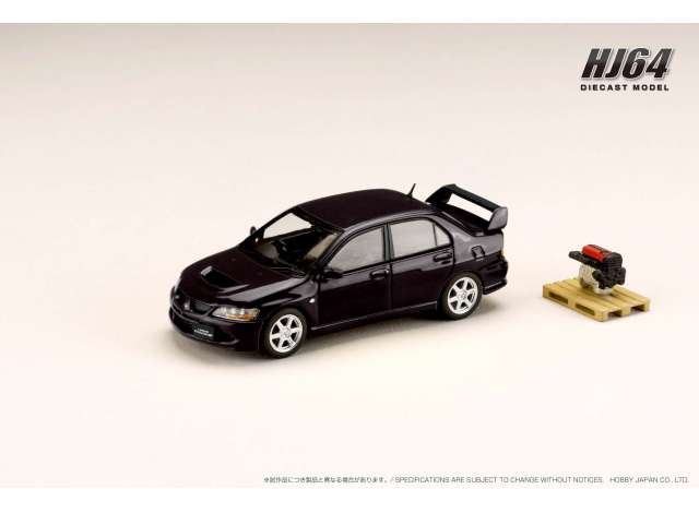 Preorder - Q3 2023 - 1/64 Mitsubishi Lancer GSR Evolution 8 with Engine Display Model, black mica