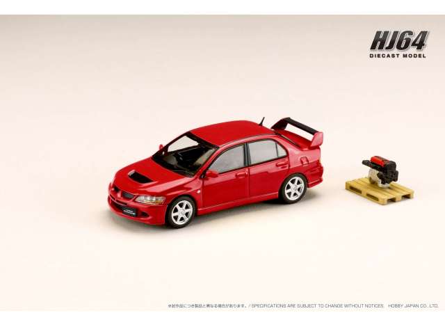 Preorder - Q3 2023 - 1/64 Mitsubishi Lancer GSR Evolution 8 with Engine Display Model, red solid