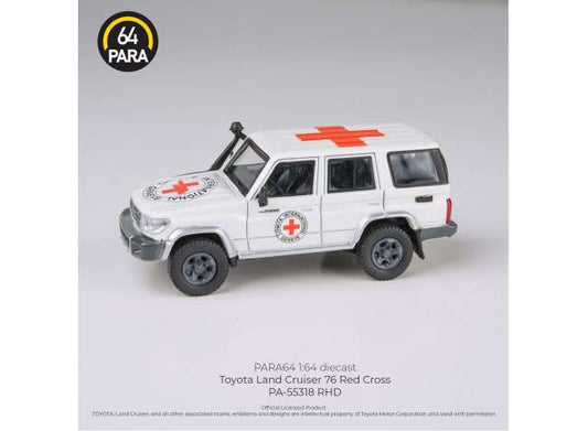 Preorder - August 2023 - 1/64 2014 Toyota Land Cruiser LC76 Red Cross, white/red left hand drive