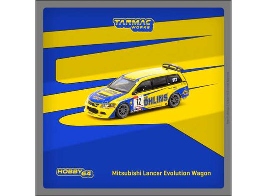 Preorder - September 2023 - 1/64 Mitsubishi Lancer Evolution Wagon #12 Shinichi Katsura/Hitoshi Seari/Fumio Nutahara/Yutaka Seki Super Taikyu Series 2006 Round 3 13th Tokachi 24 hours, yellow/blue