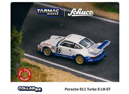 Preorder - October 2023 - 1/64 1994 Porsche 911 Turbo S LM GT #86 Suzuki 1000KM, white/blue